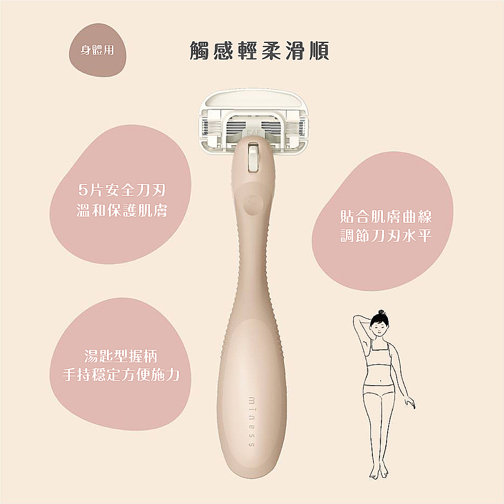 【千康購物網】日本貝印KAI miness 身體除毛刀(內付替換刀片), , large