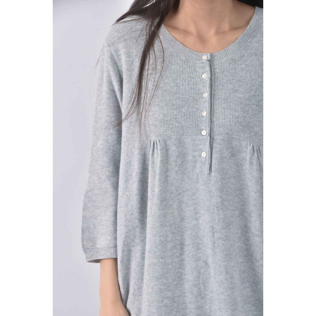(XL) gap排扣灰色長袖上衣二手衣, , large