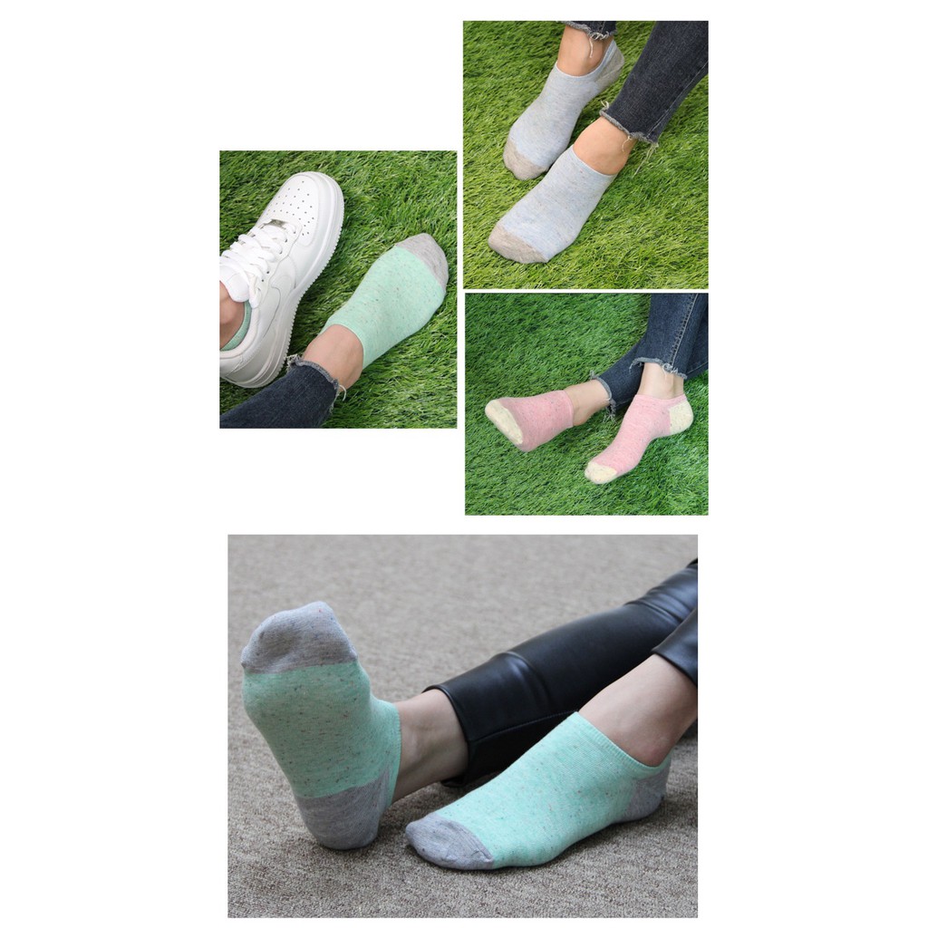 【D&G】紛彩點直角低口女襪<粉桔>D381 襪子 短襪, 粉桔,22-25CM, large