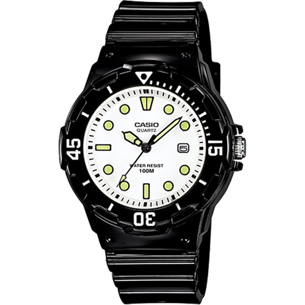 CASIO 卡西歐 迷你運動風指針手錶-白x黑 LRW-200H-7E1V, , large