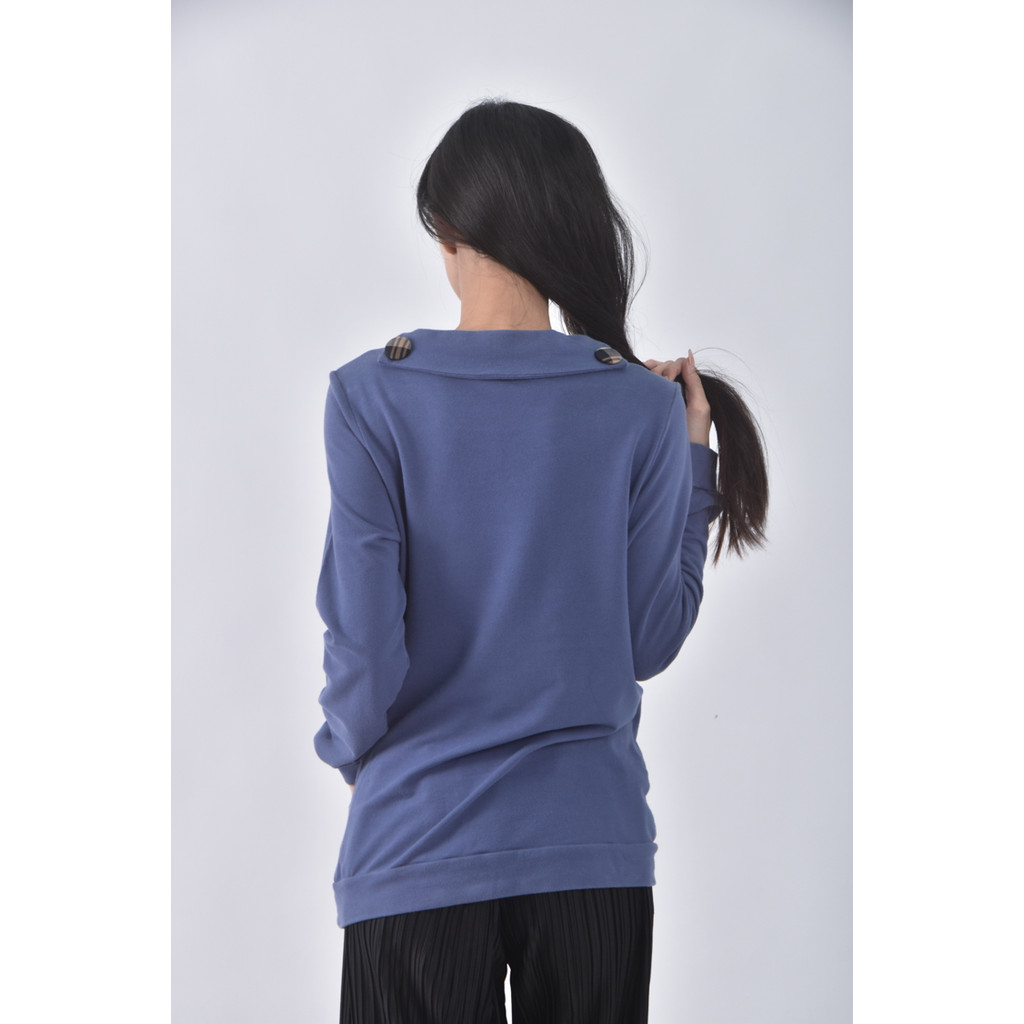 (M) kinloch anderson質感棉質格紋藍色長袖上衣二手衣, , large