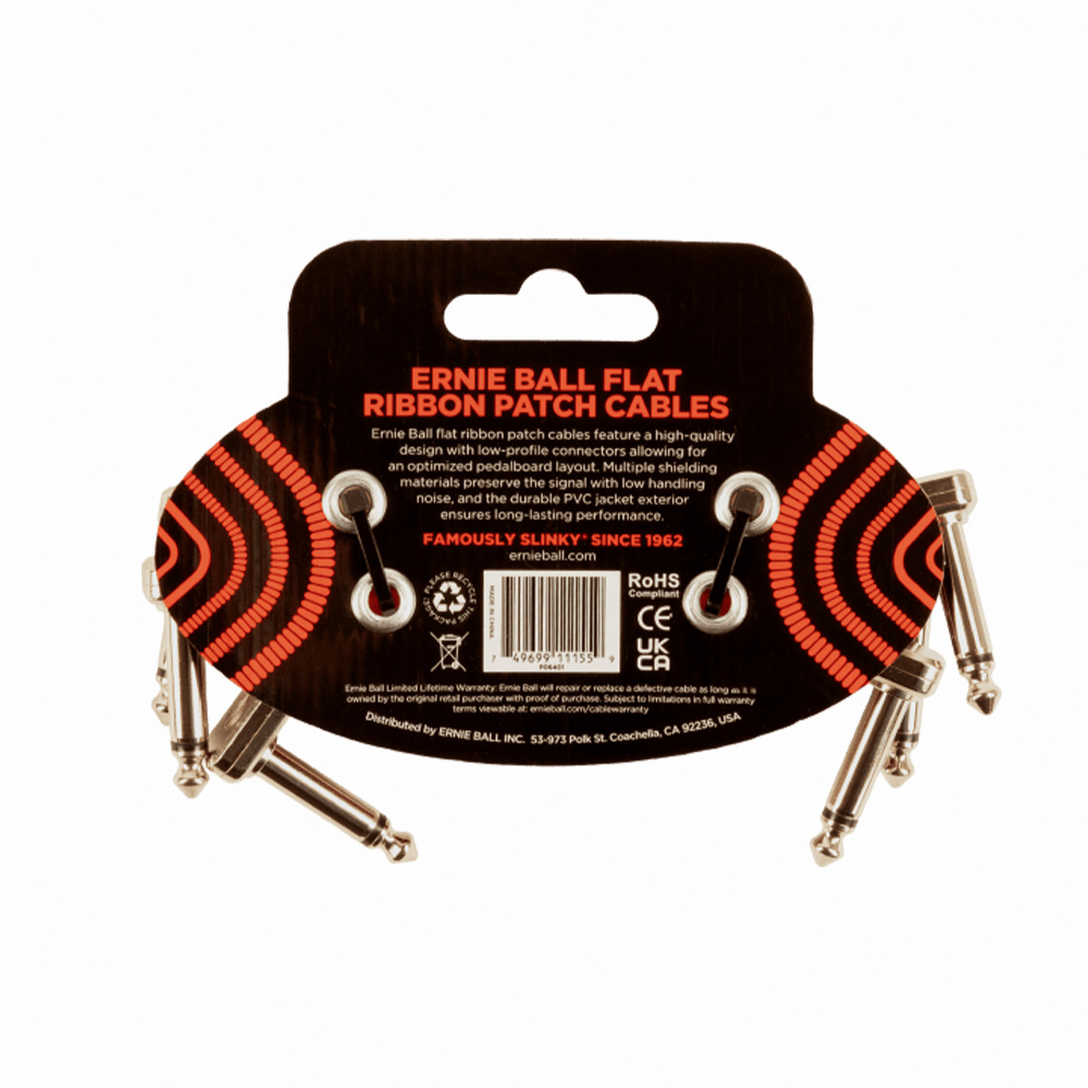 ERNIE BALL 3' Cable 3Pcs, , large