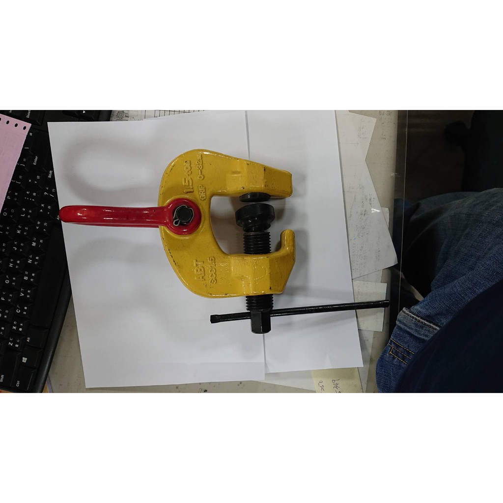 WIN 五金 WIN 1.5T-3T 螺旋式夾具 螺旋式吊夾 安全吊具 鋼軌夾鉗 吊夾 H型鋼吊具 圓管吊具 吊車架, , large