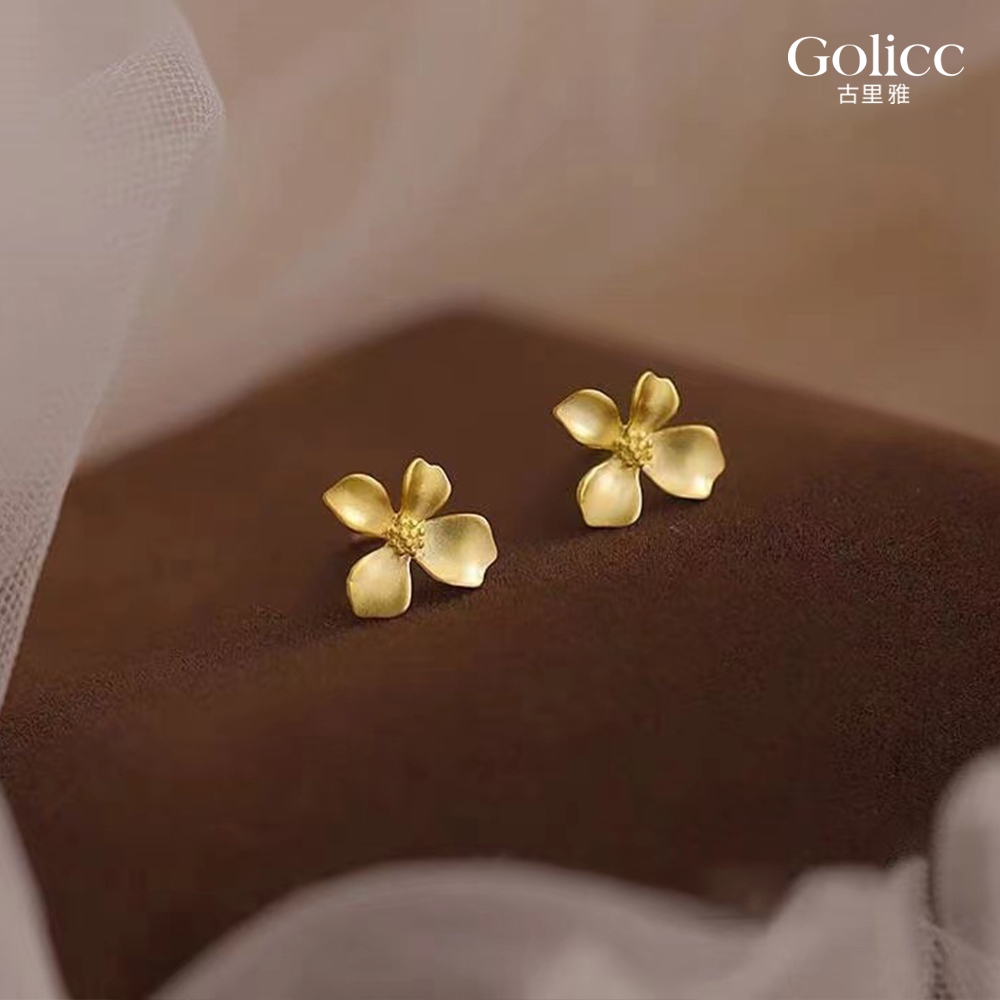 【Gulicc】古莉可 耳環 金色桂花 氣質耳環, , large