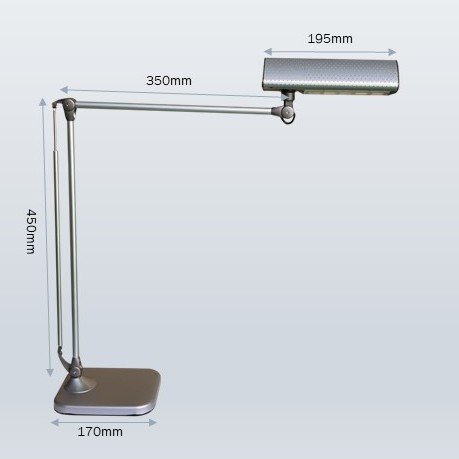 Star swing arm LED Task Lamp with base and clamp, , large