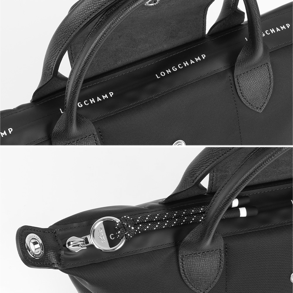 LONGCHAMP S號 LE PLIAGE ENERGY 再生帆布二用包(黑色), , large