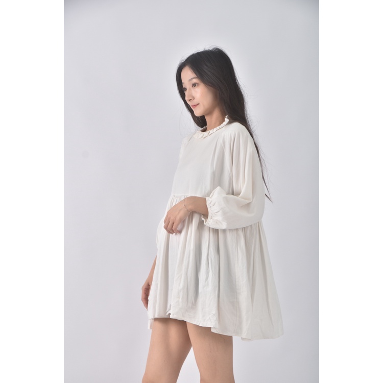 (XL) 寬鬆白色長袖上衣二手衣, , large