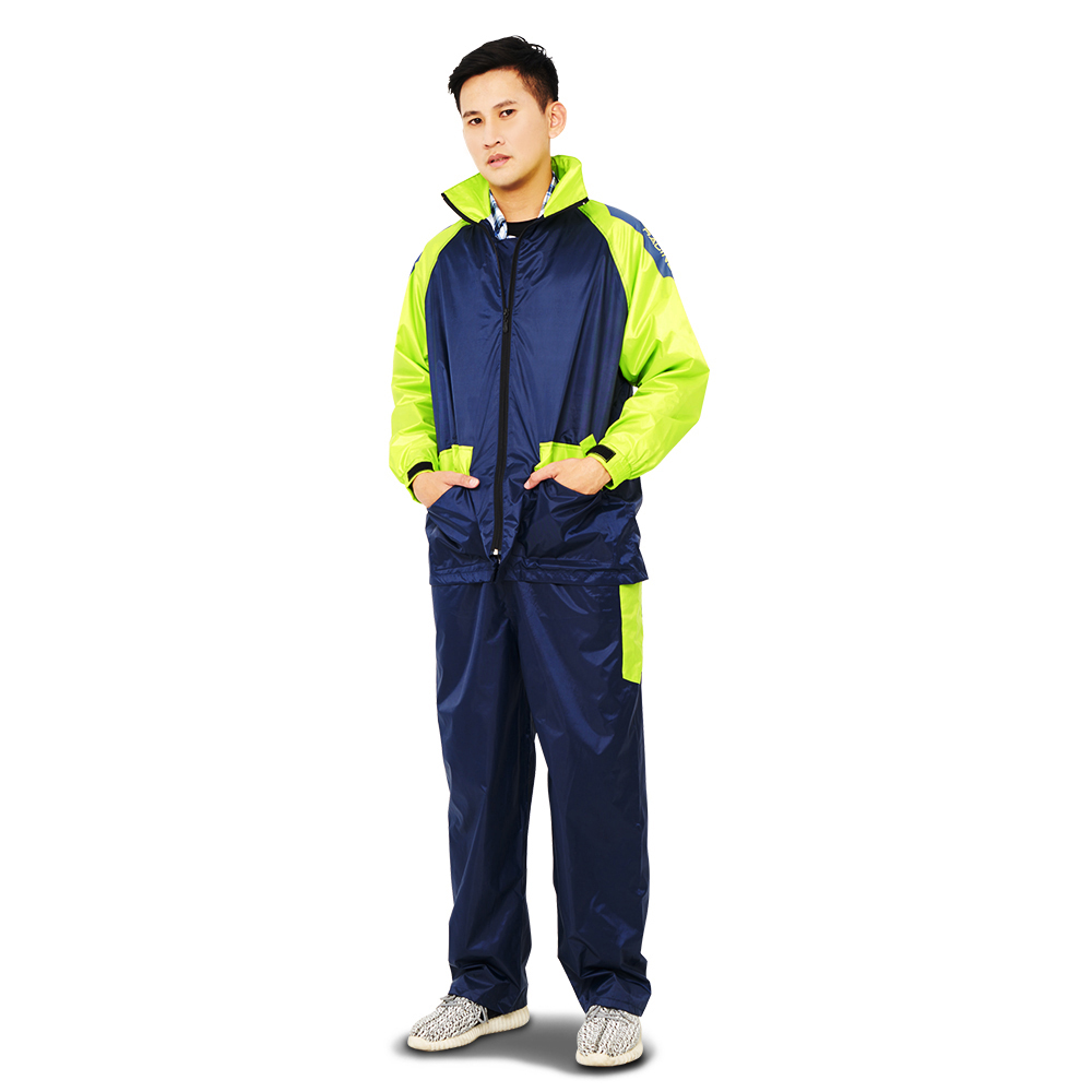 [TDN] Fengxing Racing Two-Piece Raincoat (Sports Raincoat ES4302) Navy Blue Size M, , large