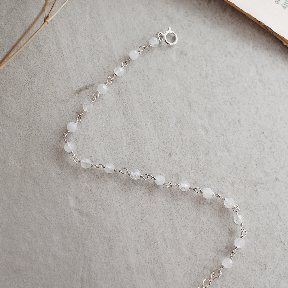 Moonstone Curtain Sterling Silver Bracelet, , large