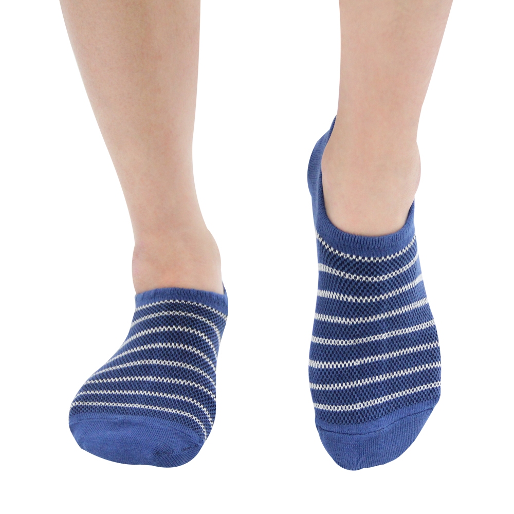 【D&G】條紋網狀低口直角女襪<黃色>D501 短襪 低口襪, , large