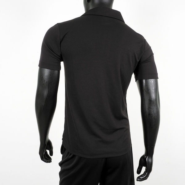 Asics 男 Polo衫 短袖 上衣 運動 休閒 吸濕 快乾 透氣 反光 亞瑟士 黑 [2033B516-001], , large