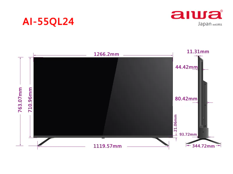 AIWA 愛華 55吋 4K QLED 智慧型顯示器 AI-55QL25, , large