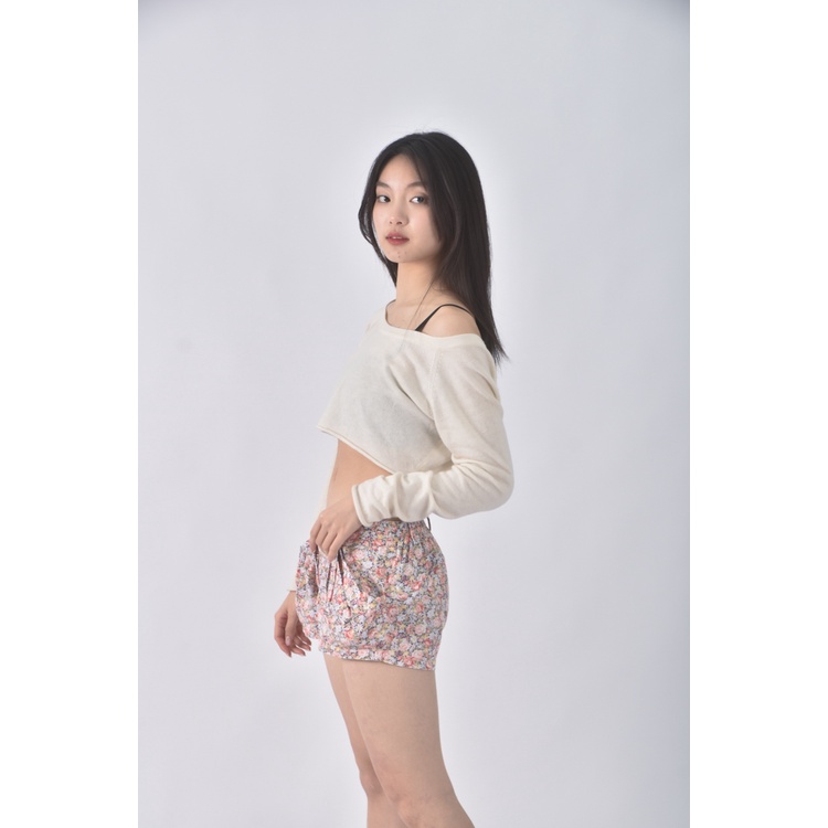 (L) 質感花紋粉色短褲二手衣, , large