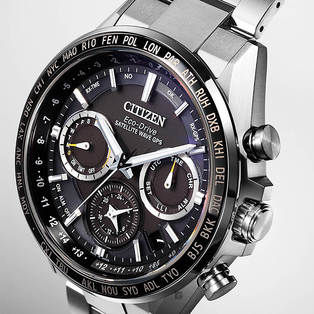 CITIZEN 星辰 GPS衛星對時光動能鈦金屬手錶  CC4015-51E, , large