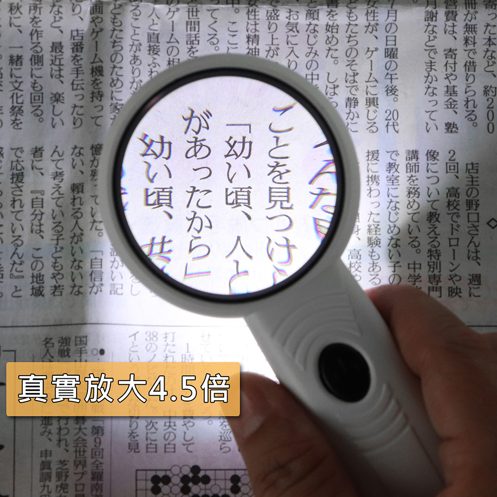 [Hamlet] 樂鑑系列 4.5倍/14D/50mm 雙白光&UV照明閱讀用高倍放大鏡  N427, , large