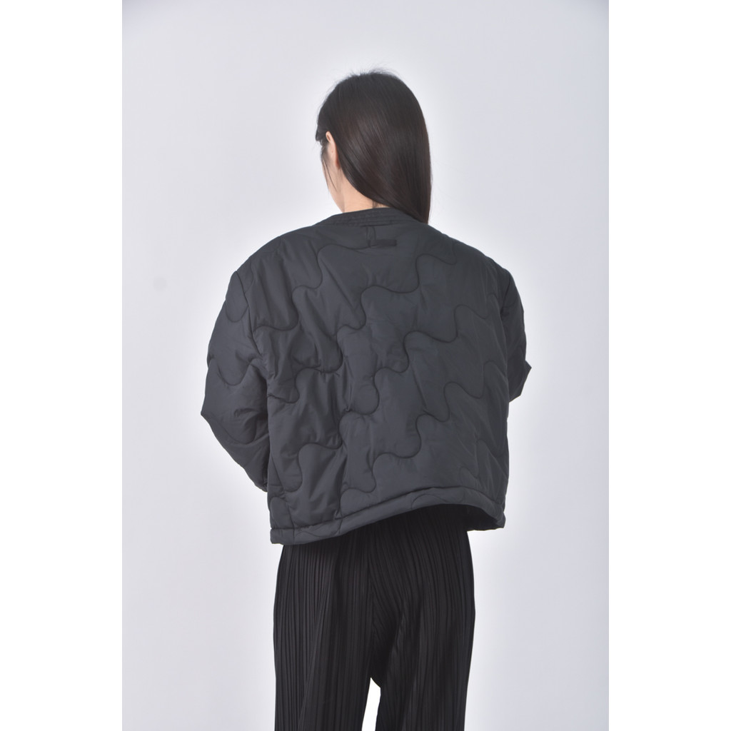 (XL) adidas質感修身短版麵包黑色外套二手衣, , large
