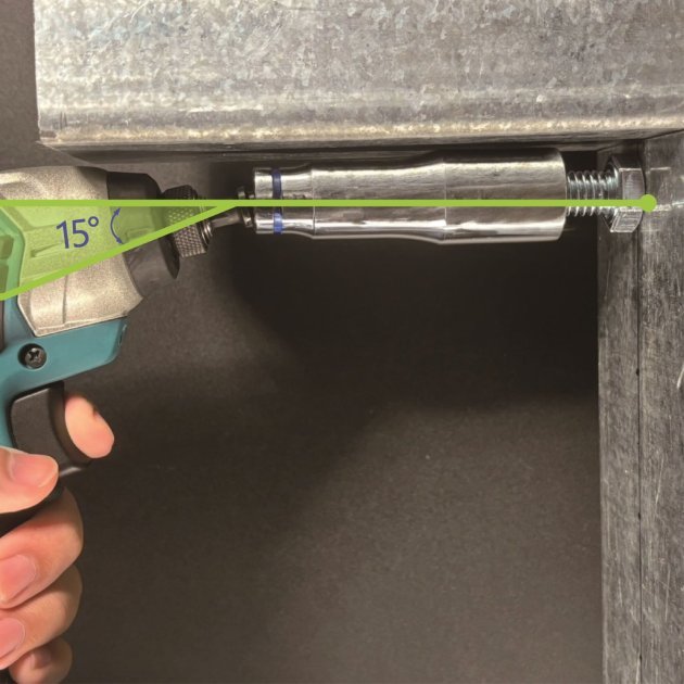 "tevc"Japan VESSEL Hexagonal Handle WSA Head Series Rigid Forged First Vibration 15 Degree Shake Head Socket-10mm, , large