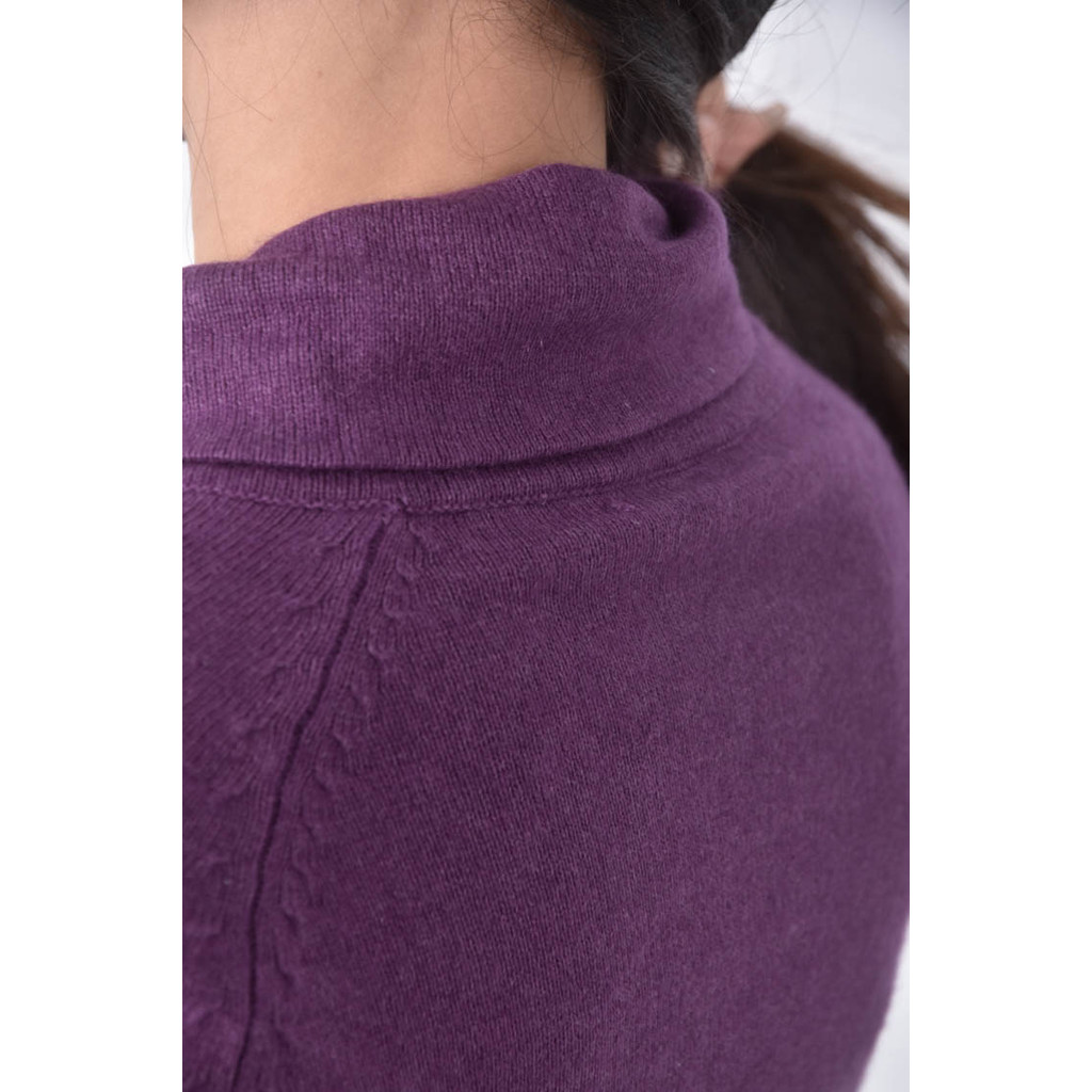 (S) 微高領紫色長袖上衣二手衣, , large