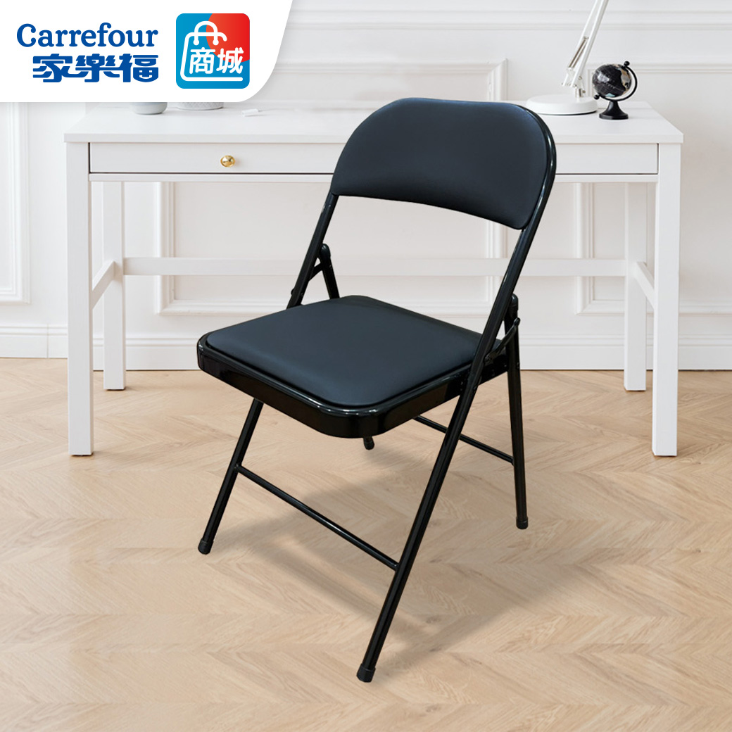 【AOTTO】免安裝多功能可收納折疊椅-黑色2入(LC-004BK*2)