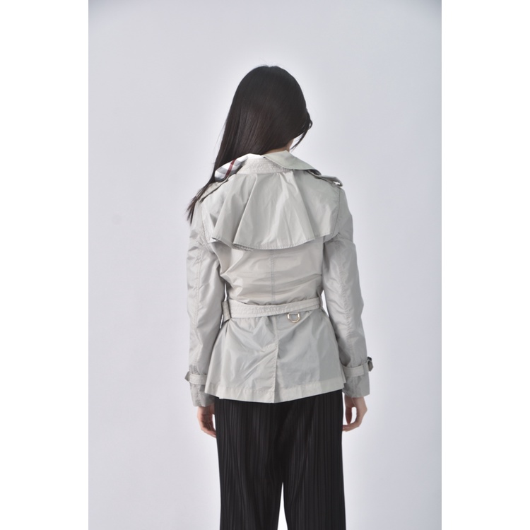 (S) burberry風衣灰色外套二手衣, , large