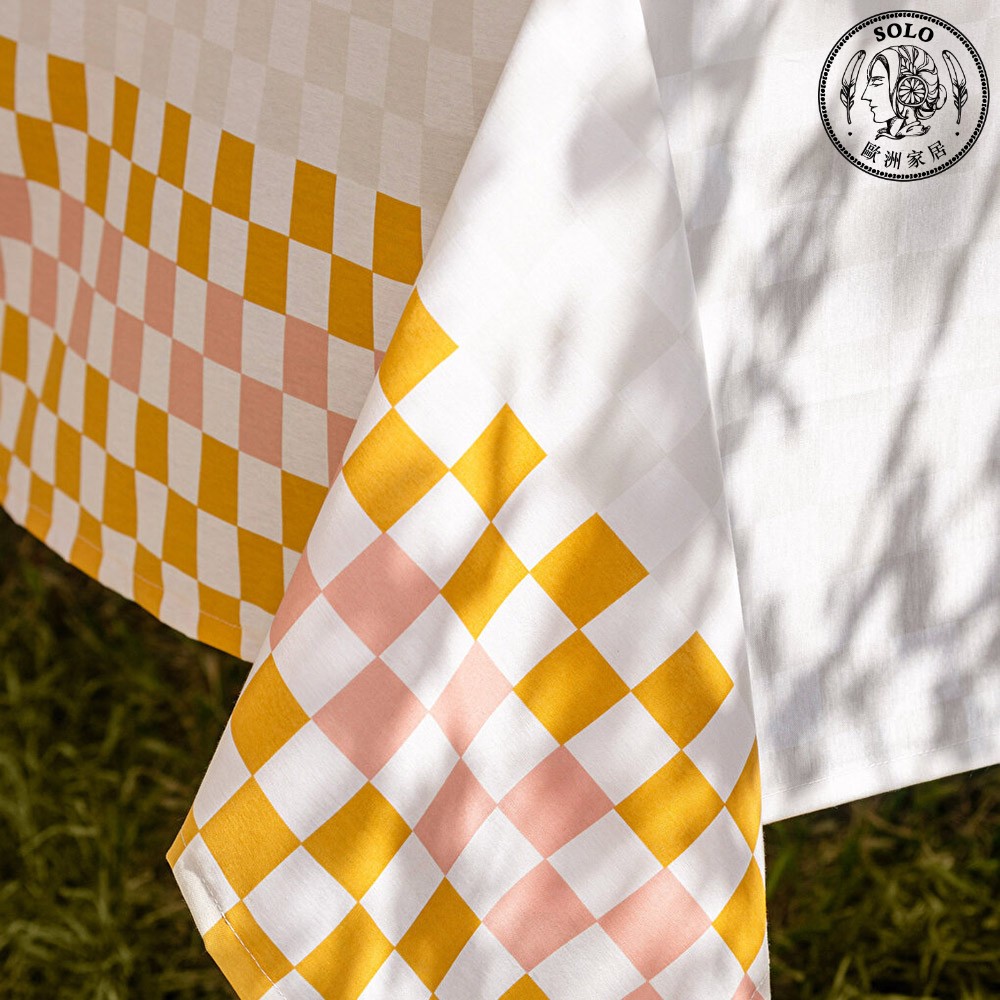 【SOLO Vintage】LCW Home 150x200cm Sunny Plaid Table Cloth Made in Turkey, , large