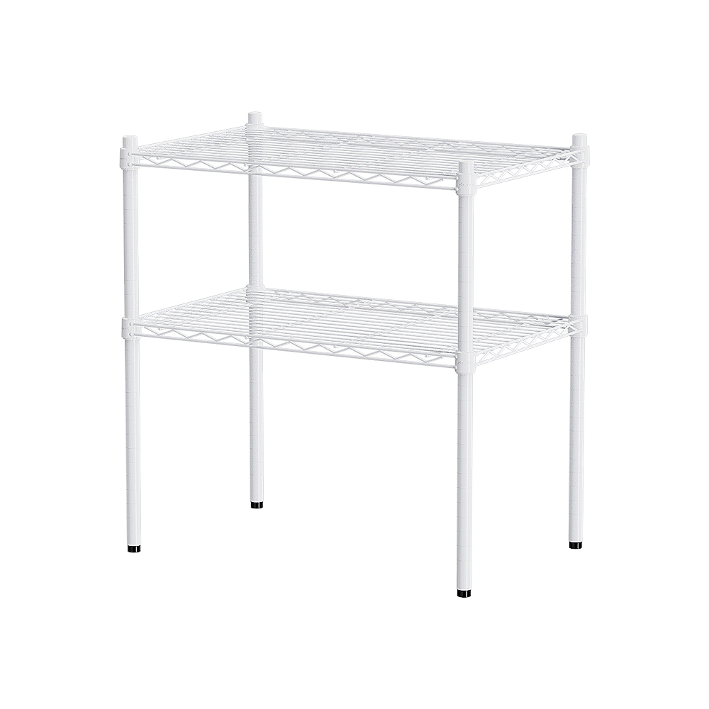 【Y HOUSE】70x45x75cm Lightweight Two-layer Iron Rack Iron Rack Shelf-Painted White