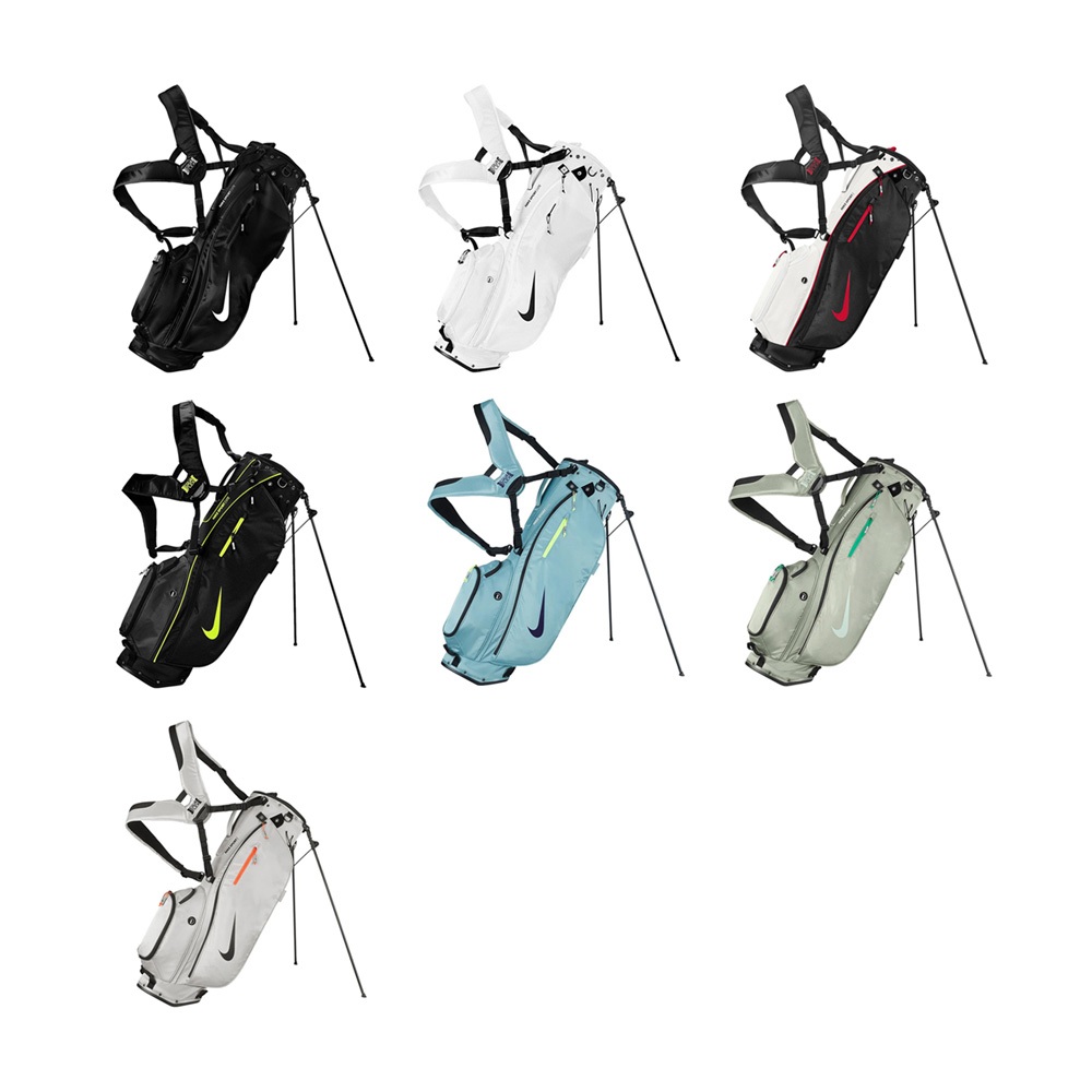 NIKE SPORT LITE腳架袋 球桿袋 高爾夫球袋 5格 防水罩 雙背帶 黑 白 白黑紅 黑黃 淺藍 銀綠 淺灰橘