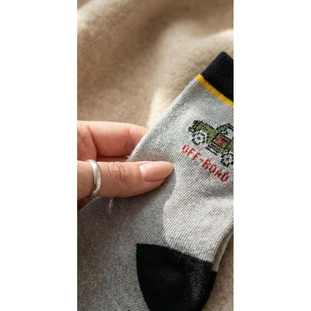 Kaimei Cotton Industry | 10 pairs of random excellent pure cotton non-slip children's socks, little driver style car children's socks, cartoon children's socks, cute socks, boys and girls socks 17-21cm, , large