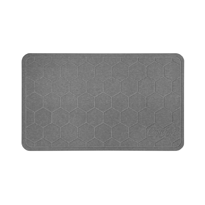 Comfort+蜂巢六角珪藻土地墊-灰色