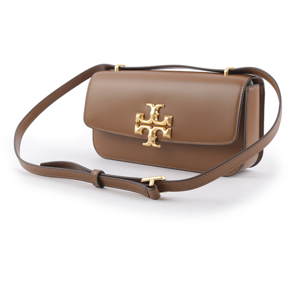 TORY BURCH Eleanor 大標誌長型翻蓋小款二用包/駝色, , large