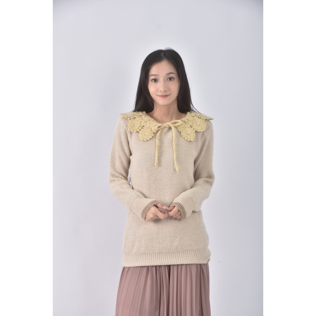 (S) 綁帶黃色長袖上衣二手衣