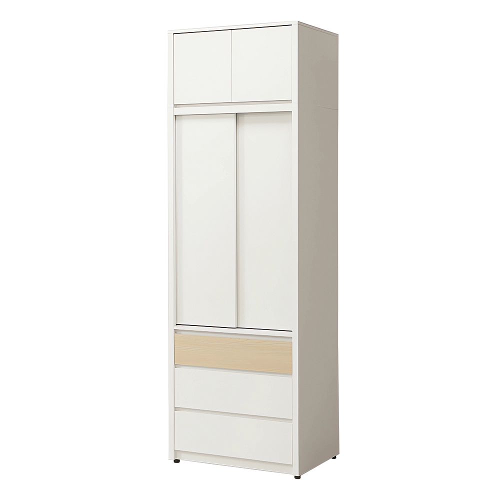 【唯熙傢俱】羅伊原木雙色2.6x8尺抽屜衣櫃, , large