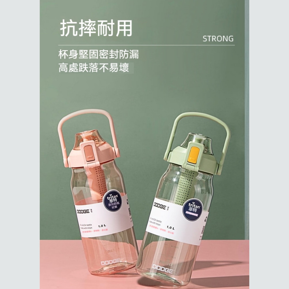 【H&R安室家】Dodge 道奇Tritan彈蓋水壺(無吸管)運動水壺1000ml(H40), , large