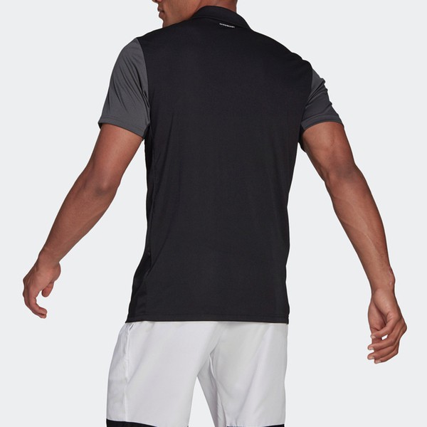 Adidas Club Polo 男 短袖 網球 比賽 運動 休閒 舒適 吸濕 排汗 黑灰 [GL5437], , large