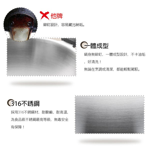 PERFECT 理想牌 極緻316不鏽鋼七層複合金炒鍋附蓋 40cm雙耳-Leidea樂德兒, , large