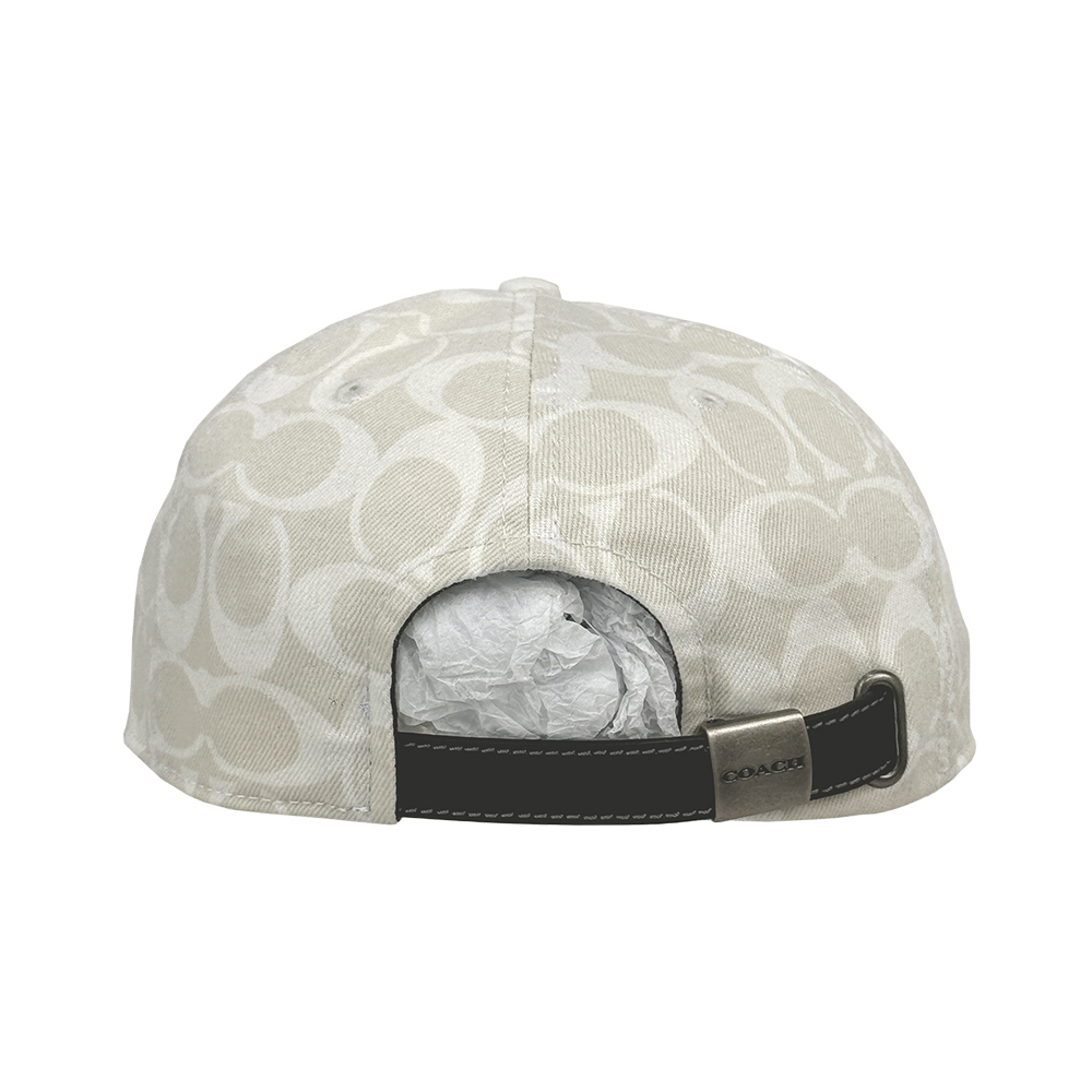 COACH 滿版CC Logo 棉質牛仔棒球帽 XS-S/白色, , large