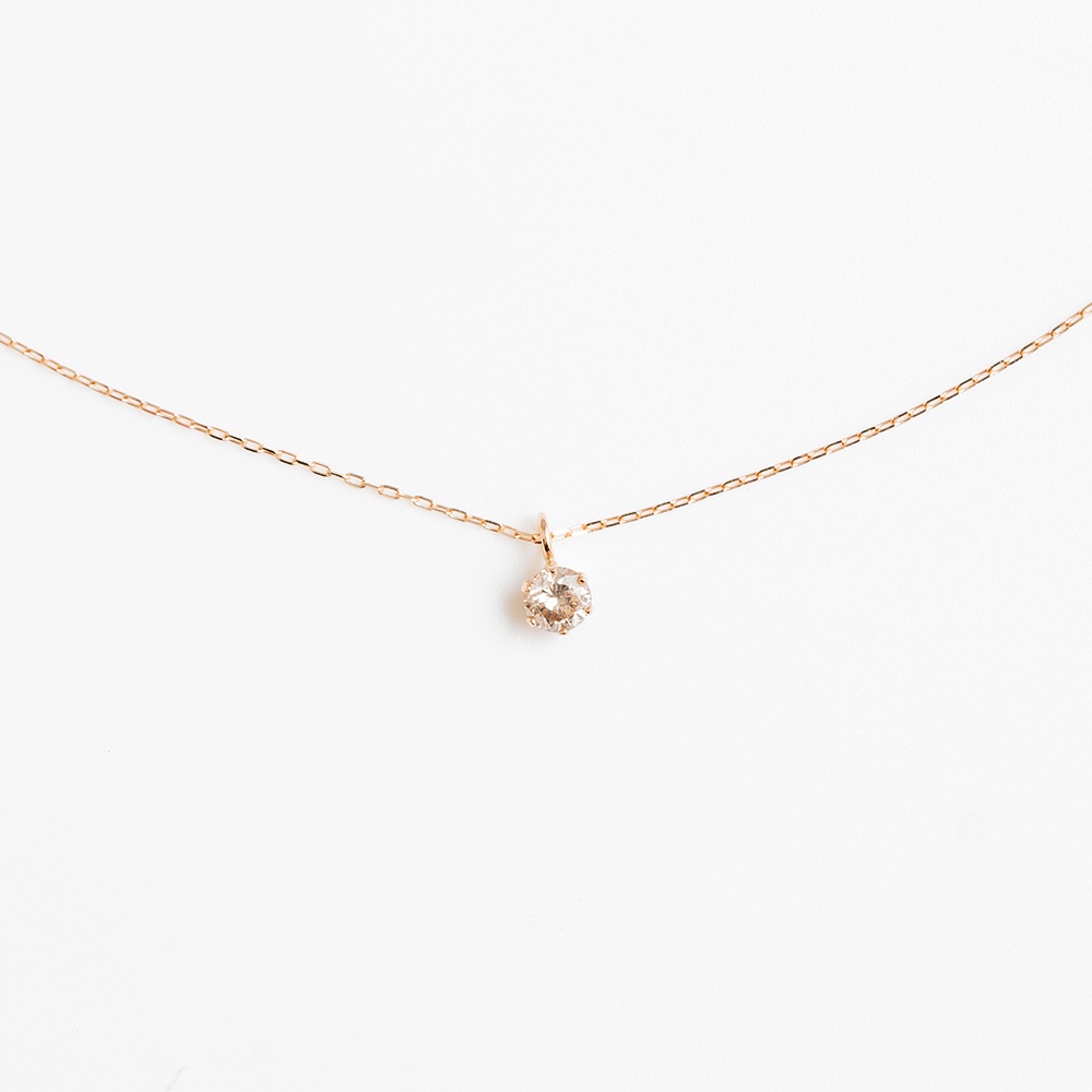 【天然真鑽】A'jane 18K玫瑰金 玫光靜語 鑽石項鍊 A032410-005, , large