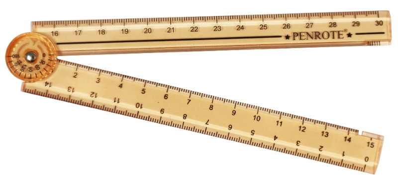 Aurora Folding Ruler &ndash; Yellow