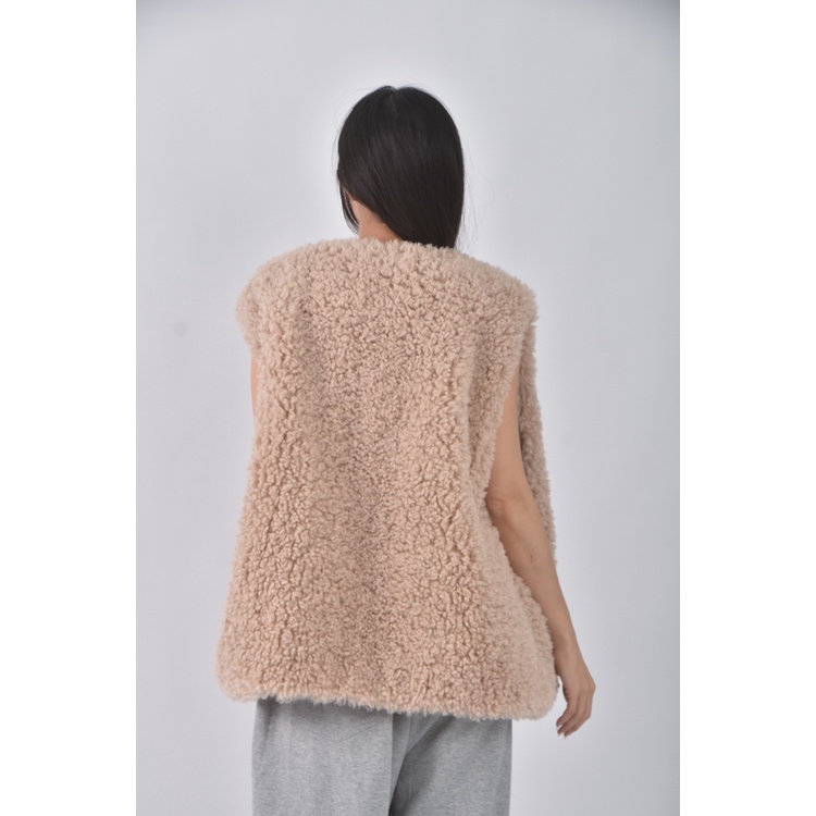 (L) java質感背心杏色外套二手衣, , large