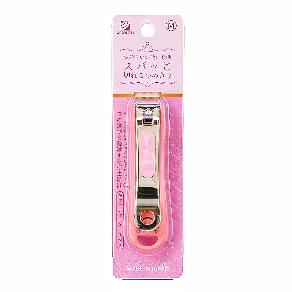 【Greenbell】Gold Nail Clipper w/Pink Catcher (M) , , large