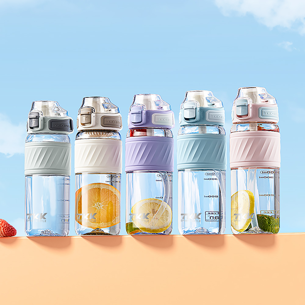 【TKK】美國進口Tritan 哈崙系列 手提式 直飲+吸管 運動水壺 隨身杯 600ML-風鈴紫, , large