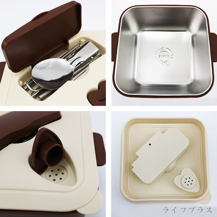 SIMEI 可微波304不鏽鋼方形泡麵碗-15cm-(咖啡色)-1入, , large