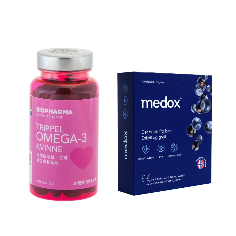 挪威北極熊女性專用魚油一瓶+Medox 莓達斯藍莓花青素膠囊一盒, , large
