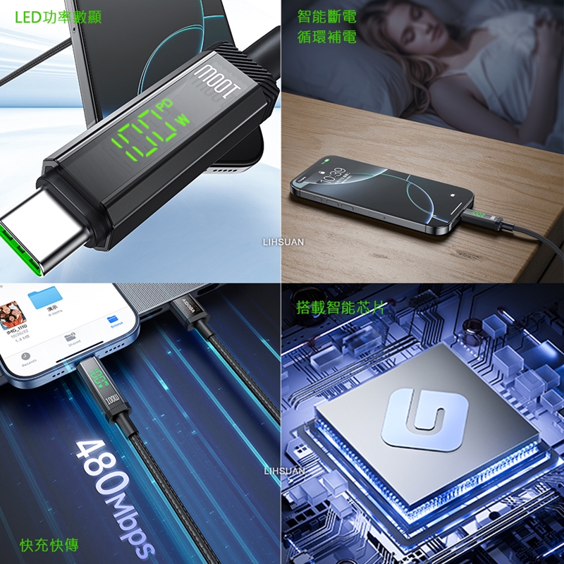 AIDOGA DC4171  USB-A to Type-C 100W Charging cable, , large