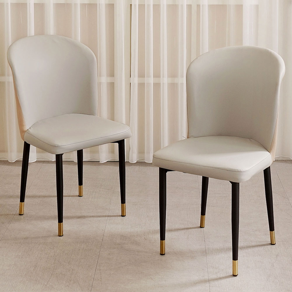 【Homelike】喜家居曲面造型餐椅-4入組(簡約灰)(2323), , large