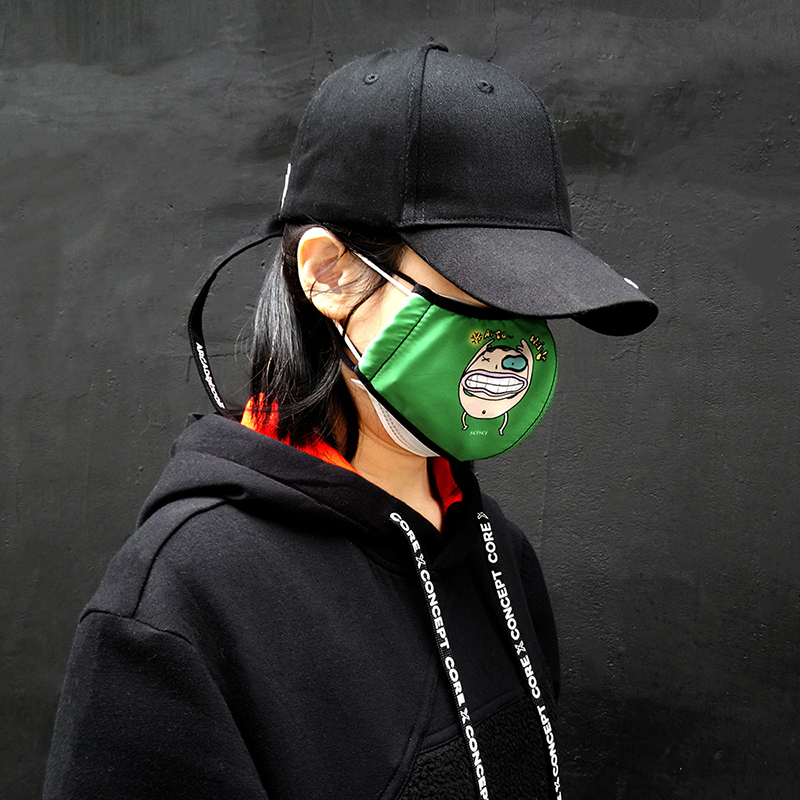 【seisei】Antibacterial Face Masks_Buddy Sucks / Green, , large