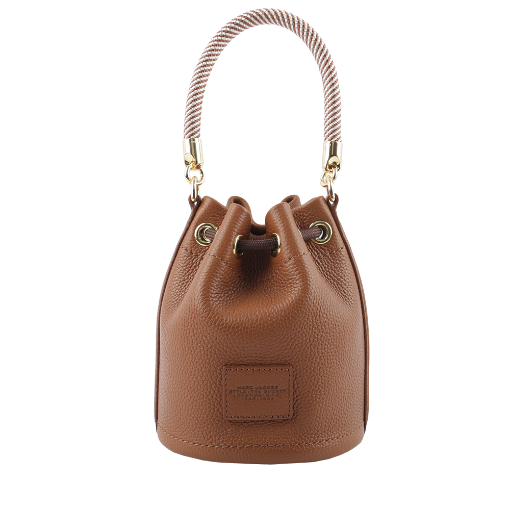 MARC JACOBS The Bucket Bag Logo 壓印二用迷你水桶包/堅果棕, , large