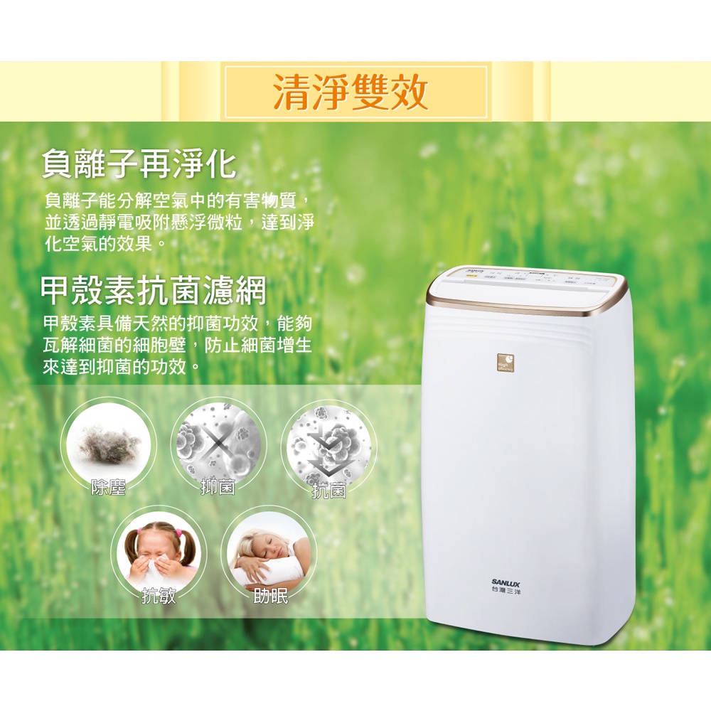 SANLUX 台灣三洋 14L 一級清淨除濕機 SDH-146M, , large