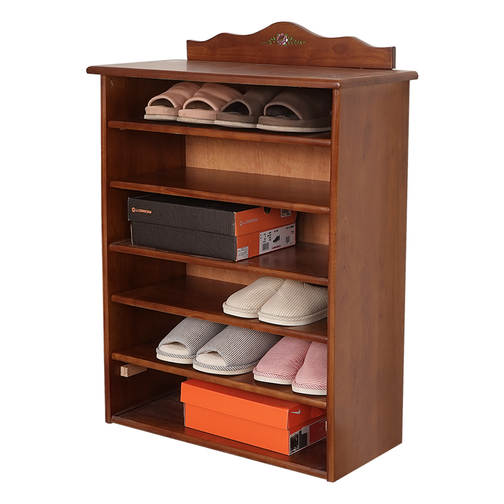 【Homelike】喜家居實木六層開放鞋櫃(2057), , large