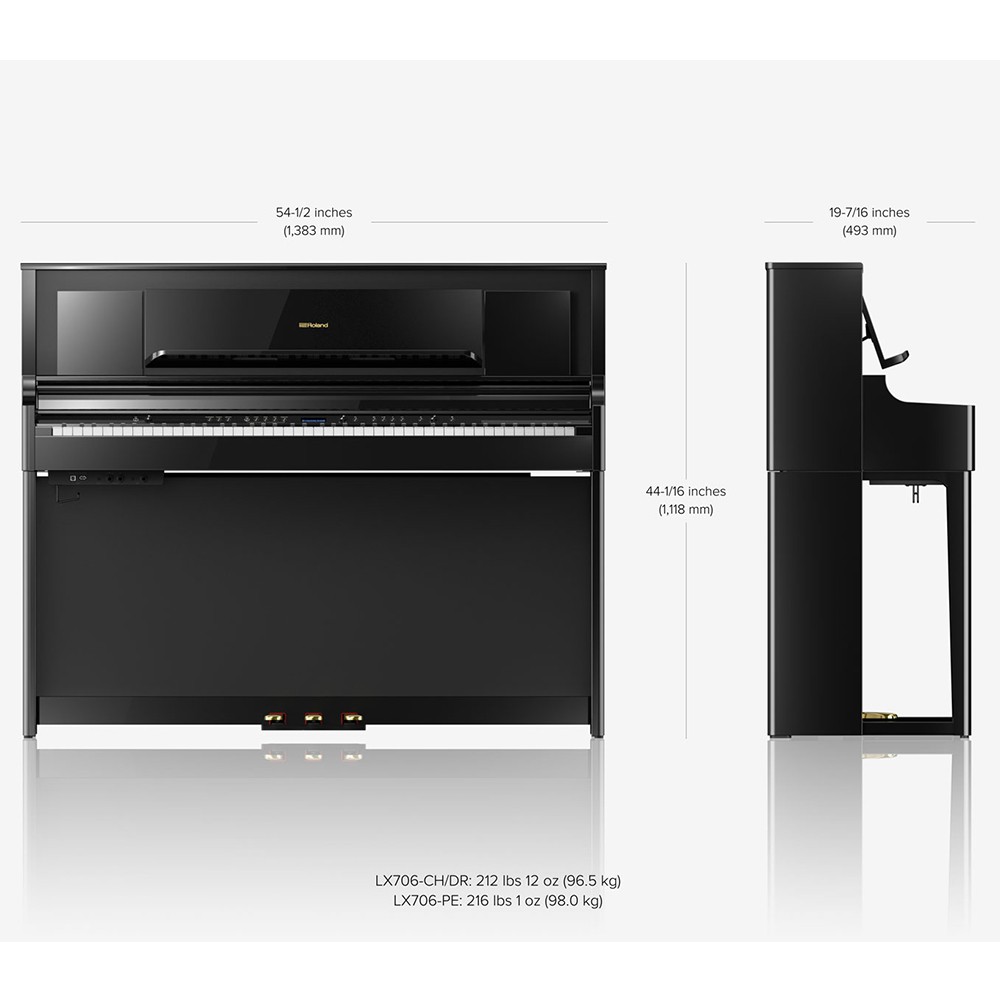 ROLAND LX-706 DR 高階家用數位電鋼琴 深玫瑰木紋色款【敦煌樂器】, , large